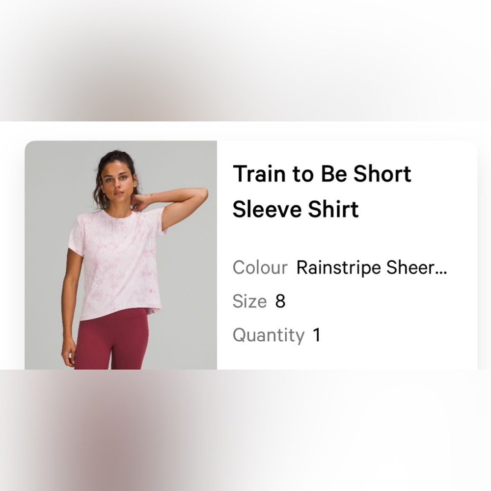 Lululemon train to be SS shirt